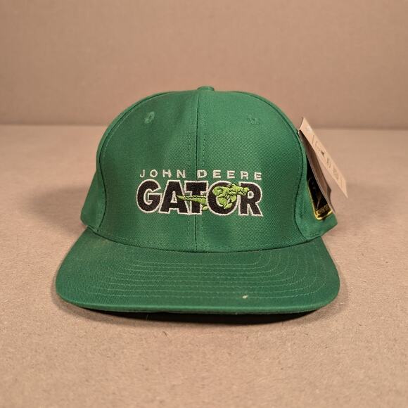 Vintage 90s John Deere Gator Hat Tonkin Taiwan Made Cotton Snapback NWT - Picture 2 of 8